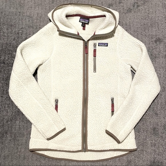 Patagonia Tops - Patagonia Retro Pile Fleece Hoody in Beige